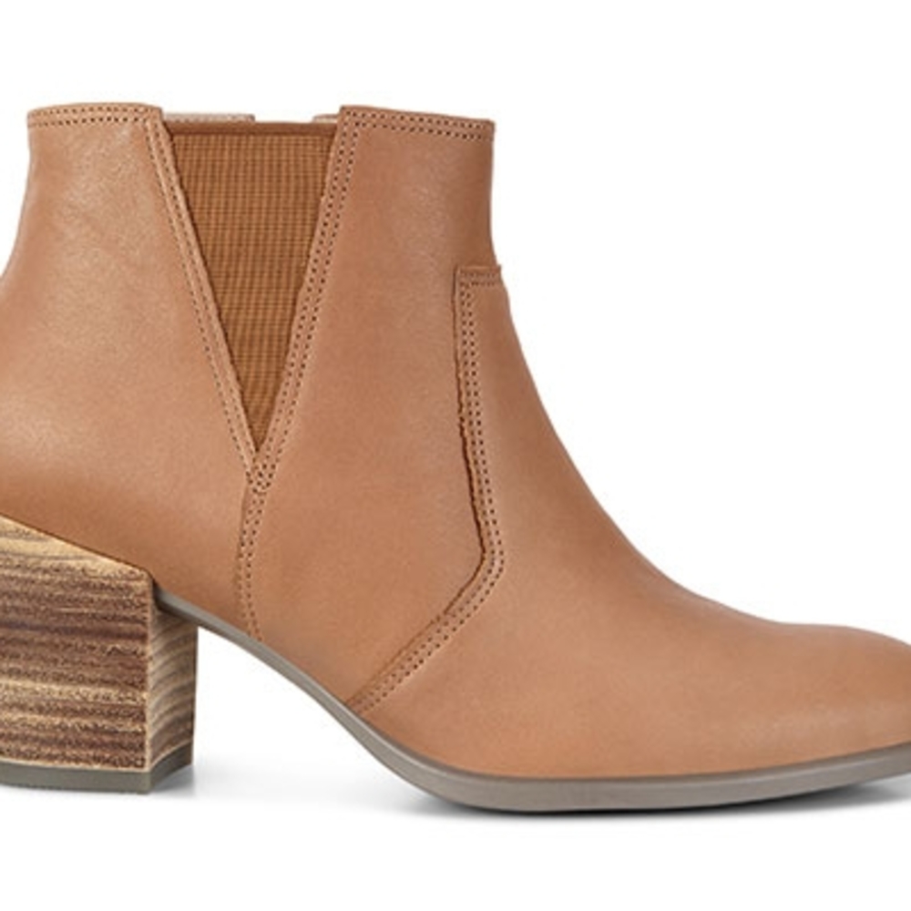 Size 37 Tan Leather Ankle Booties from ECCO